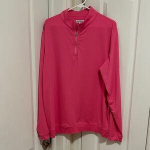 Like new worn once hot pink Peter Millar quarter zip